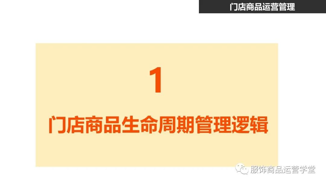 快時尚品牌門店商品運營管理PPT：門店商品的生命周期管理的邏輯