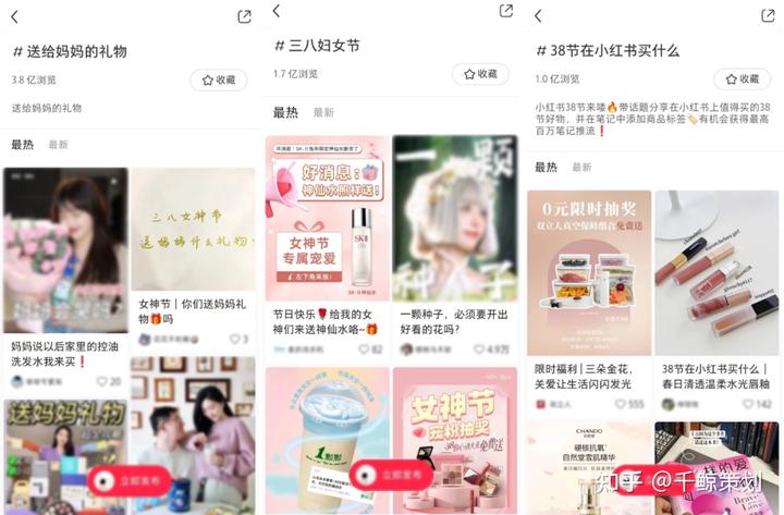 小紅書女性種草之三八女神節爆款案例